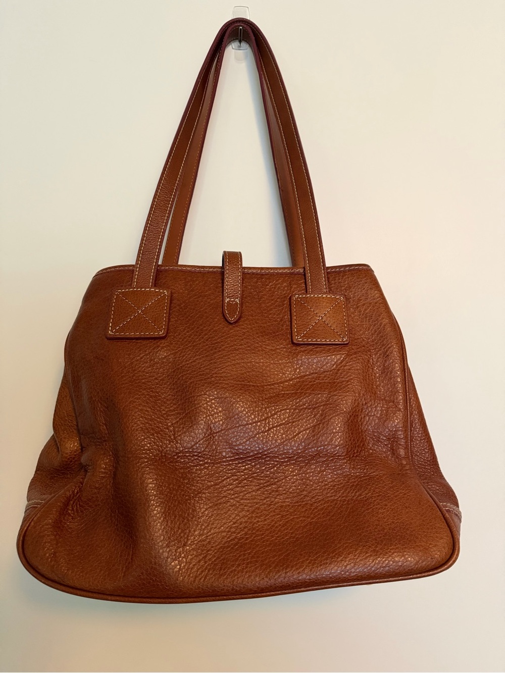 Dooney & Bourke Chestnut Brown Pebbled Leather Shoulder Bag - Picture 3 of 10